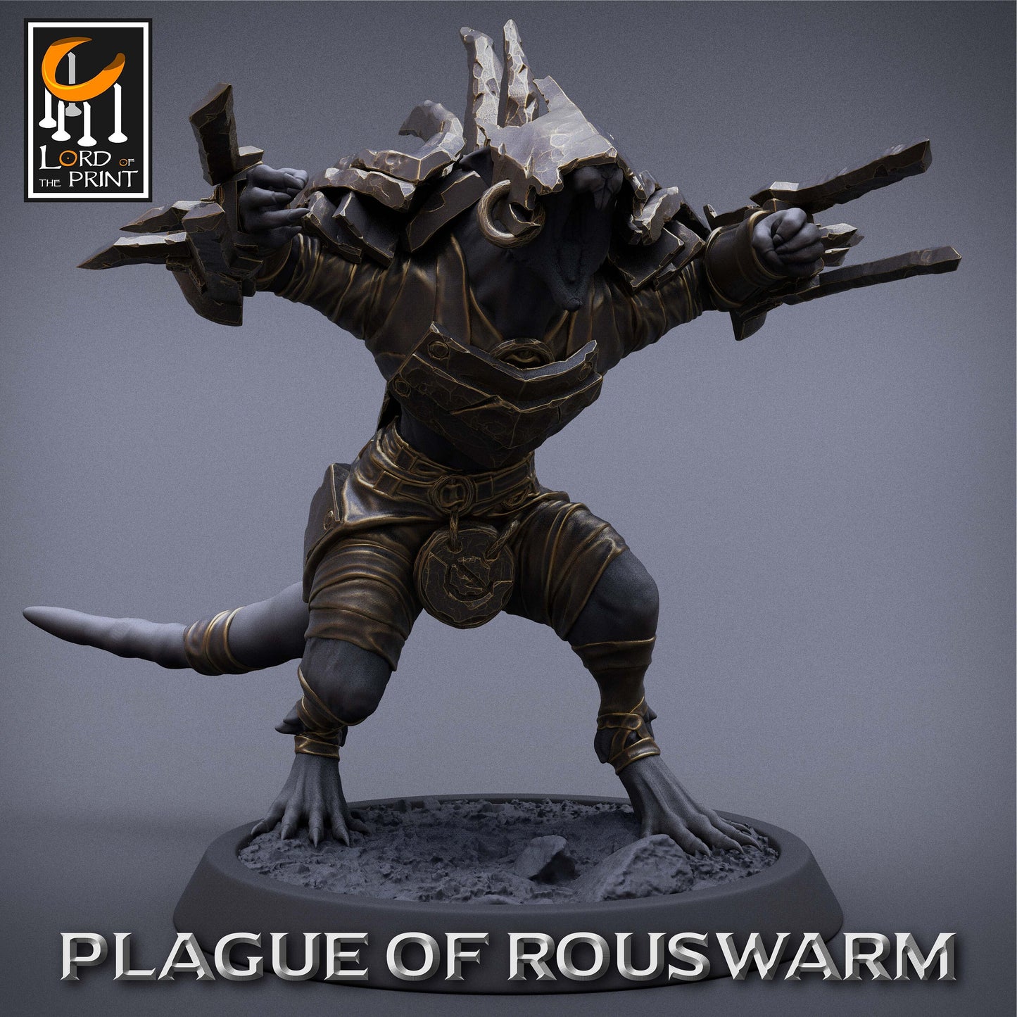 Rouswarm Berserker, Plague of the Rouswarm, Lord of the Print | Dungeons and Dragons | Pathfinder | Table Top RPG | 3D Printed Model