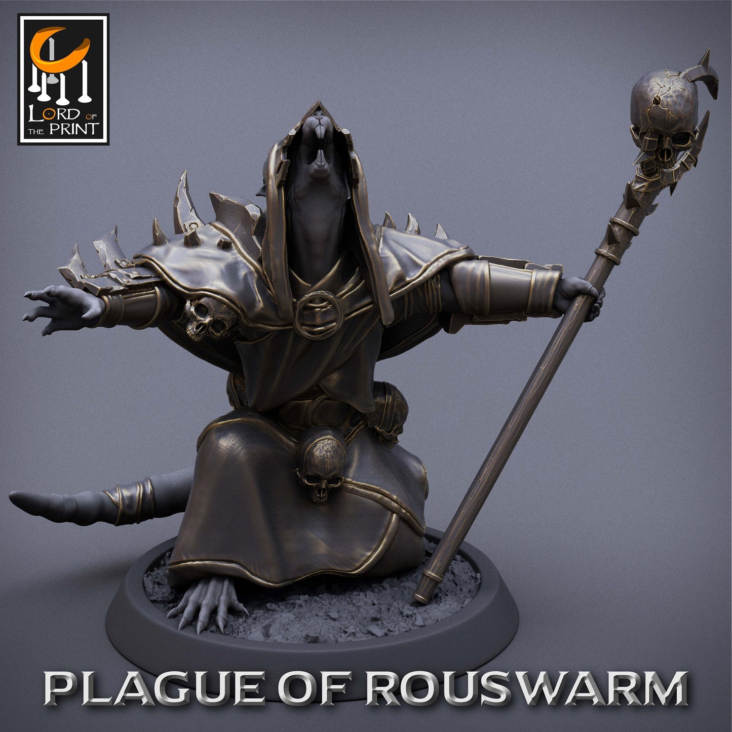 Rouswarm Priest, Plague of the Rouswarm, Lord of the Print | Dungeons and Dragons | Pathfinder | Table Top RPG | 3D Printed Model