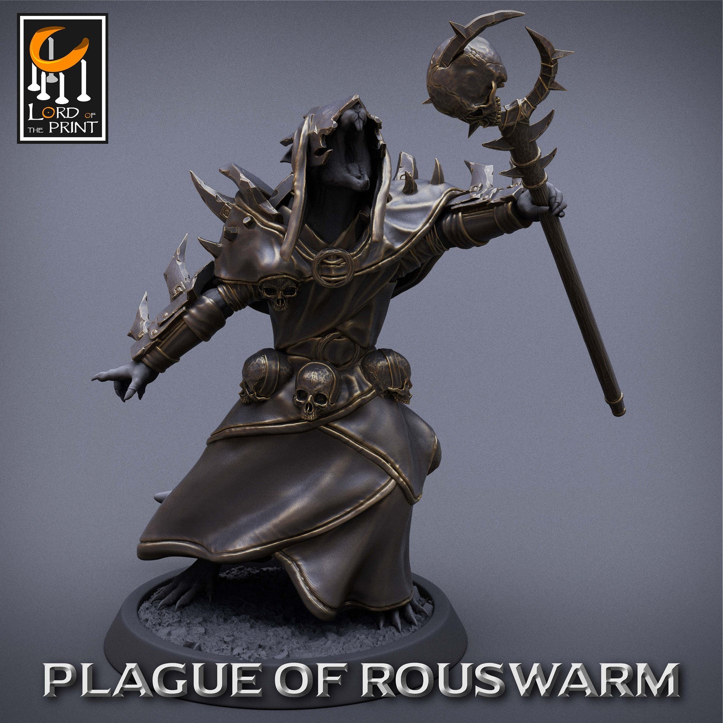 Rouswarm Priest, Plague of the Rouswarm, Lord of the Print | Dungeons and Dragons | Pathfinder | Table Top RPG | 3D Printed Model