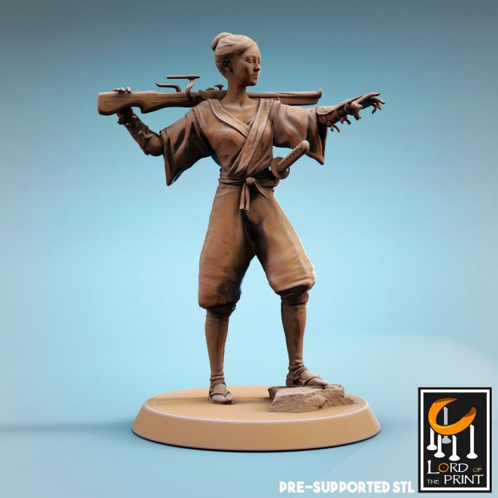 Arquebusiers, Forest Gods, Samurai, Lord of the Print | Dungeons and Dragons | Pathfinder | Table Top RPG | 3D Printed Model