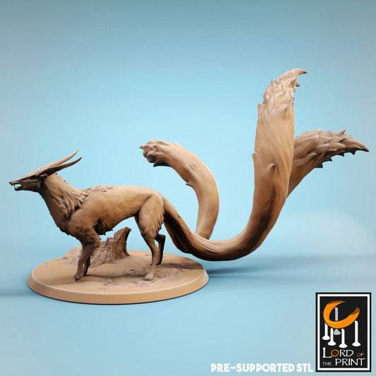 Kitsune Pups, Lord of the Print | Dungeons and Dragons | Pathfinder | Table Top RPG | 3D Printed Model