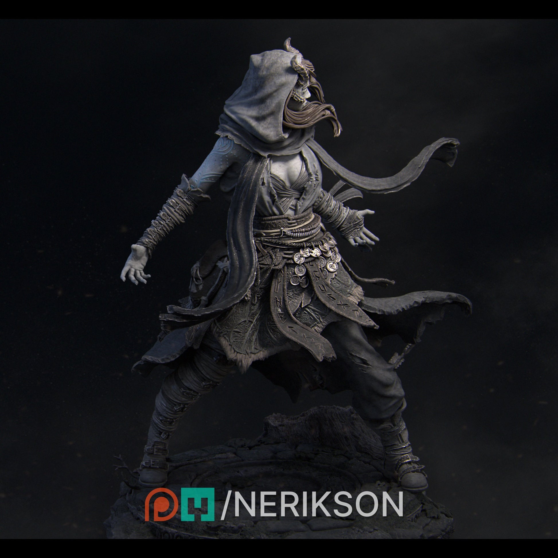 Rowenna the Wild Mage, Powerful NPC, Ernest Nemirovsky | Dungeons and Dragons | Pathfinder | Table Top RPG | 3D Printed Model