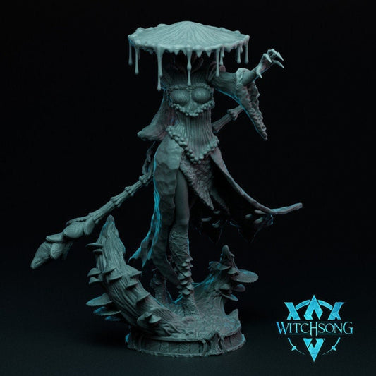 The Fungal Queen, Witchsong Miniatures | Dungeons and Dragons | Pathfinder | Table Top RPG | 3D Printed Model