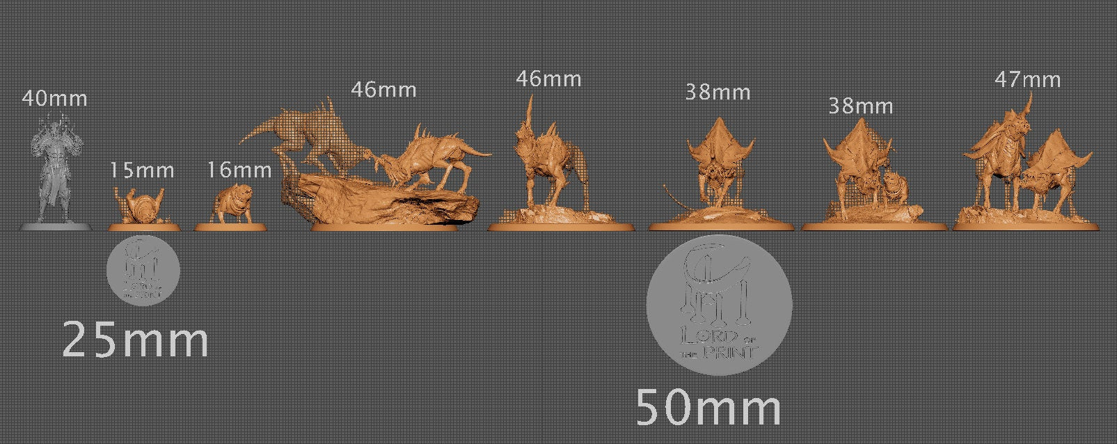 Infernum Dogs | Aussie 3D Printed Miniatures and Terrain