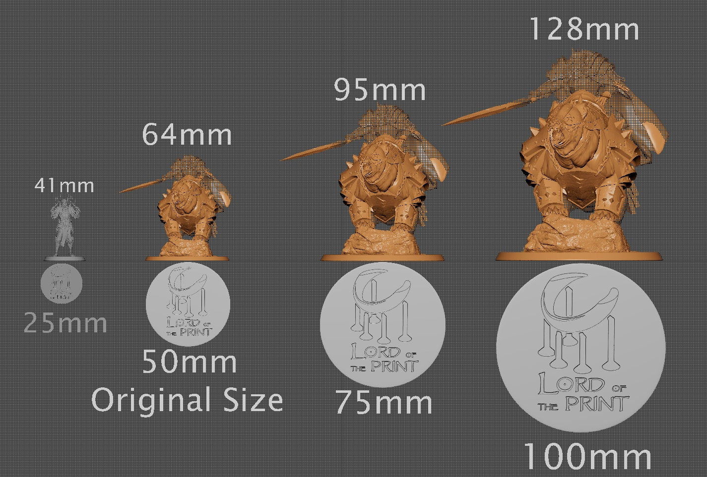 Crusader King on War Bear, Lord of the Print | Dungeons and Dragons | Pathfinder | Table Top RPG | 3D Printed Model