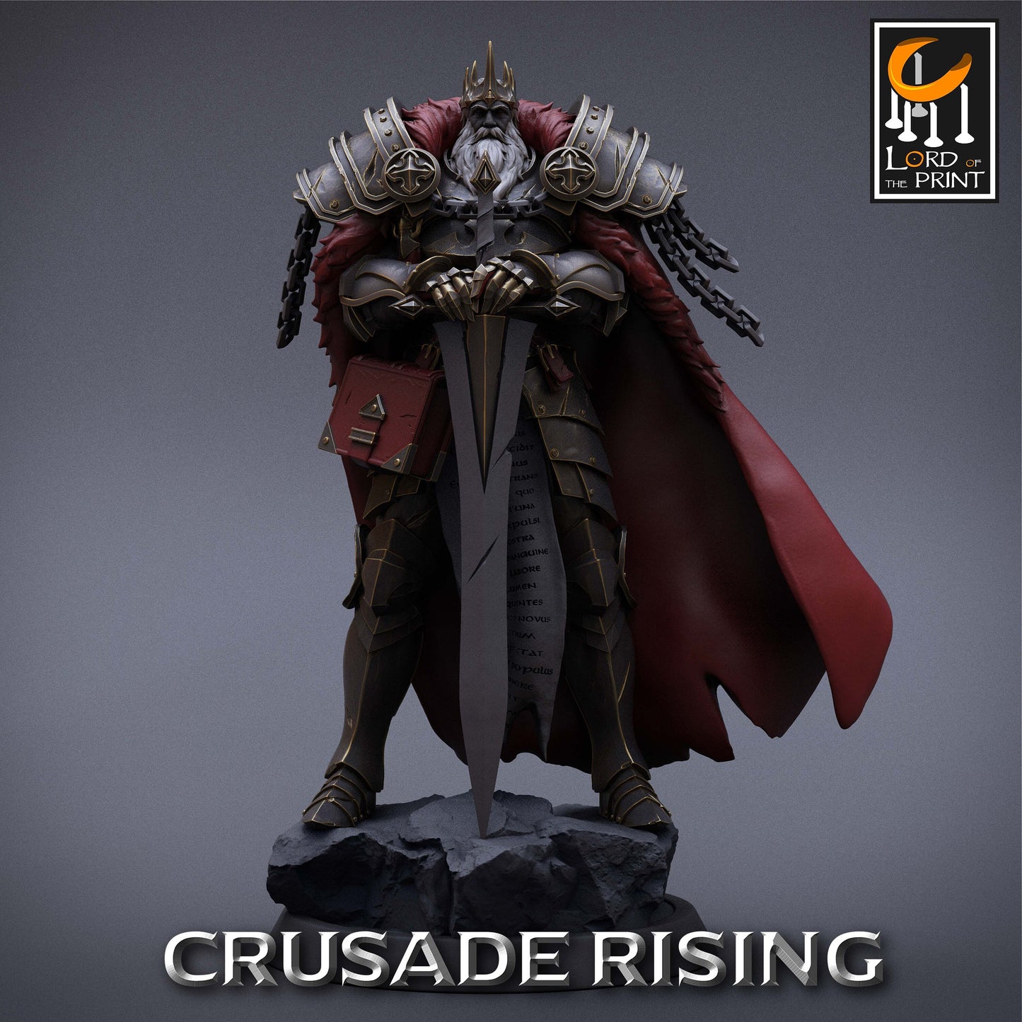 The Crusader King, Lord of the Print | Dungeons and Dragons | Pathfinder | Table Top RPG | 3D Printed Model