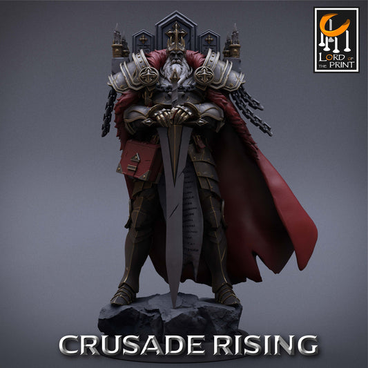 The Crusader King, Lord of the Print | Dungeons and Dragons | Pathfinder | Table Top RPG | 3D Printed Model