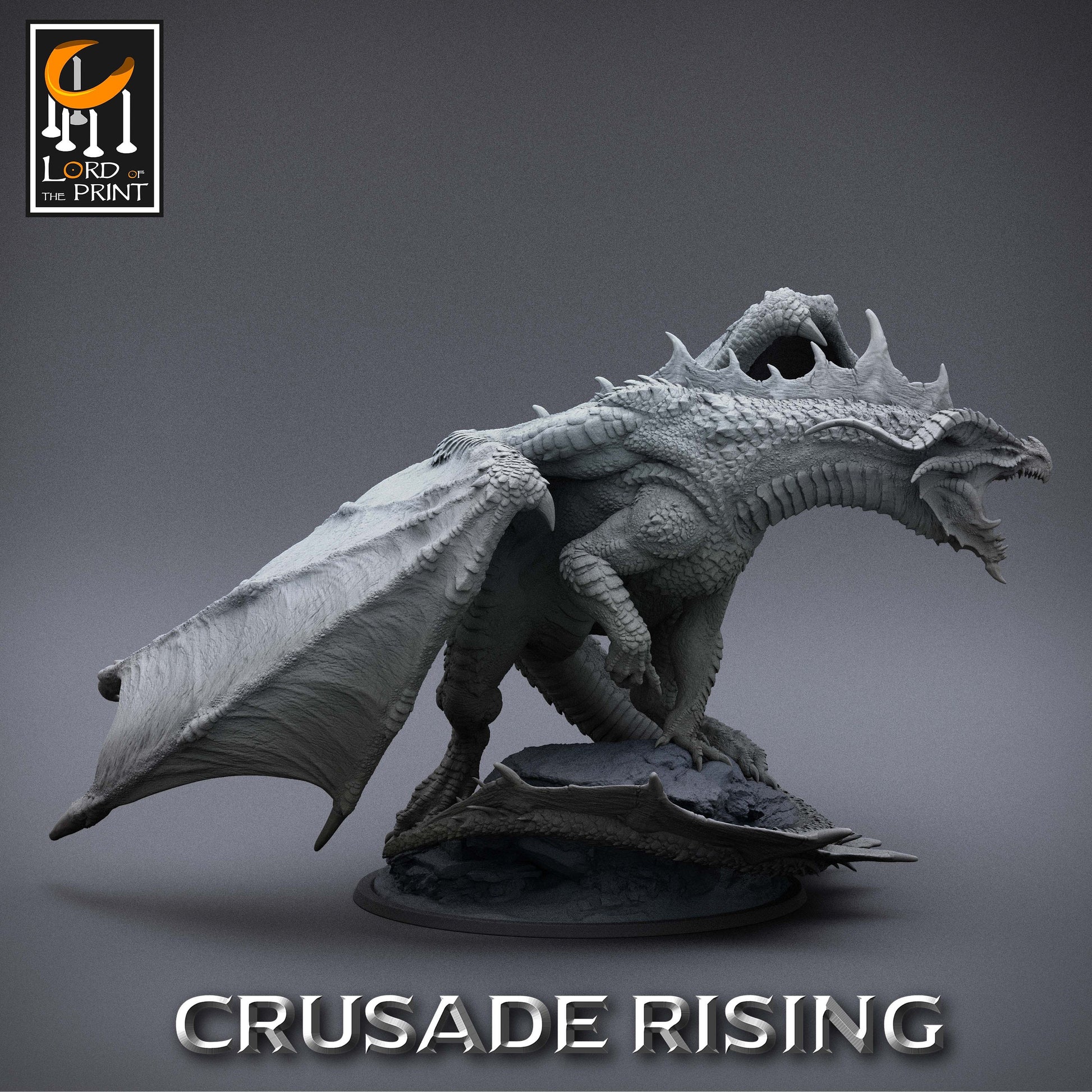 Great Red Wyrm, Red Dragon, Armored and Unarmored, Lord of the Print | Dungeons and Dragons | Pathfinder | Table Top RPG | 3D Printed Model