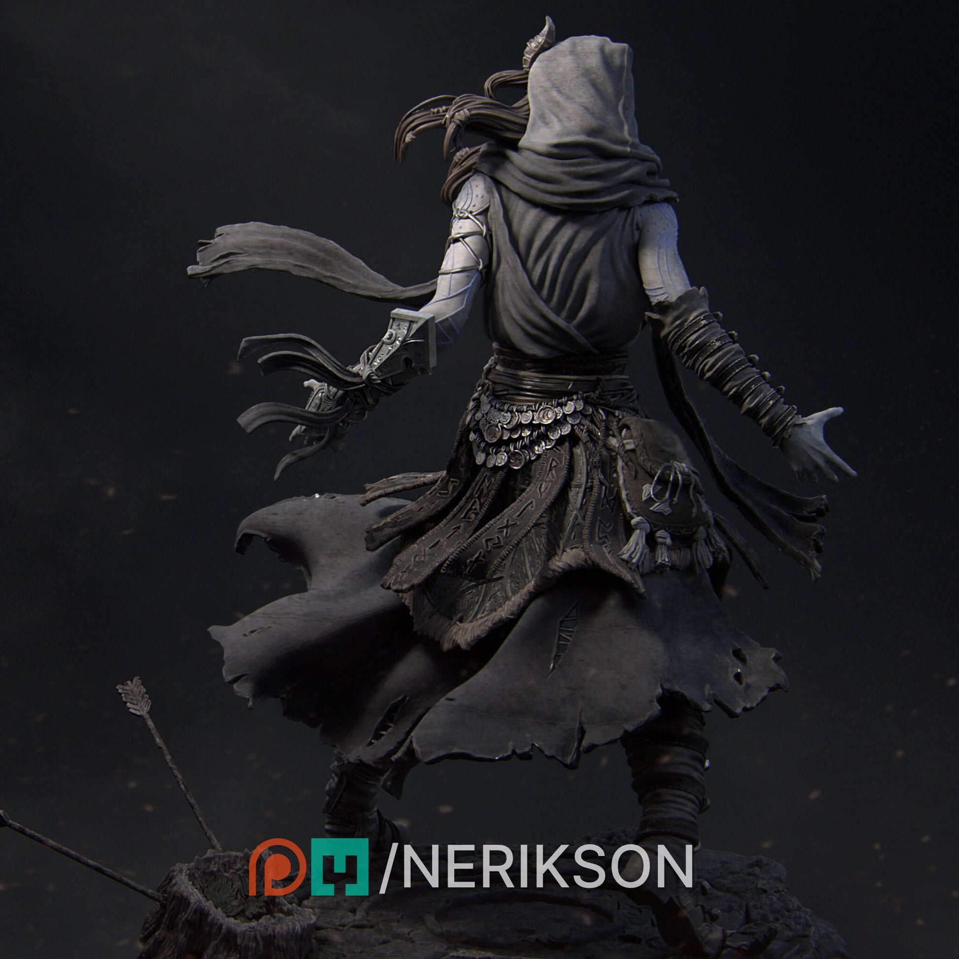 Rowenna the Wild Sorcerer, Powerful NPC, Ernest Nemirovsky | Dungeons and Dragons | Pathfinder | Table Top RPG | 3D Printed Model