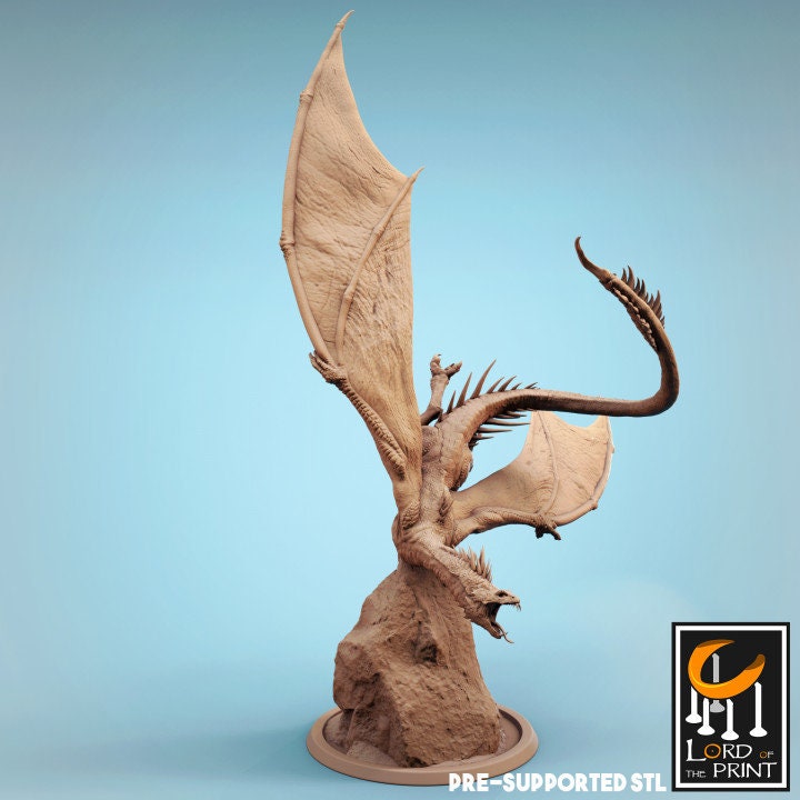 Vouivre Drones, Lord of the Print | Dungeons and Dragons | Pathfinder | Table Top RPG | 3D Printed Model