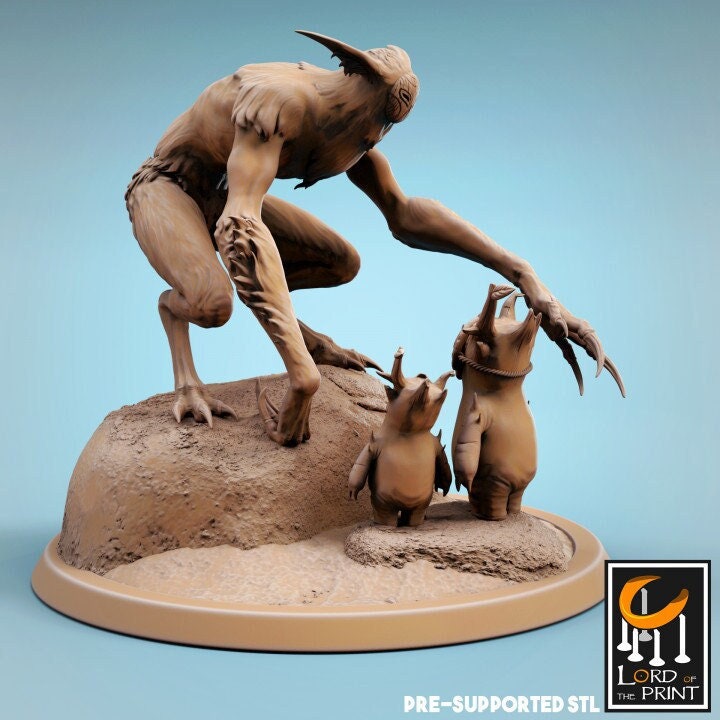 Howler, Lord of the Print | Dungeons and Dragons | Pathfinder | Table Top RPG | 3D Printed Model