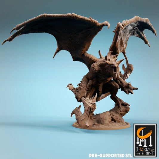 Infernum Dragon, Lord of the Print | Dungeons and Dragons | Pathfinder | Table Top RPG | 3D Printed Model