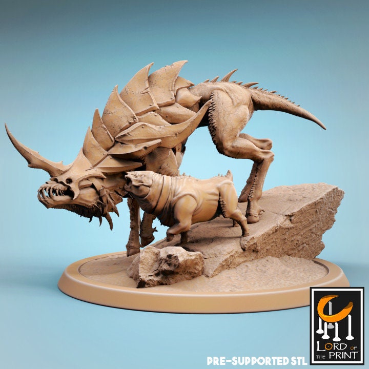 Infernum Dogs, Lord of the Print | Dungeons and Dragons | Pathfinder | Table Top RPG | 3D Printed Model