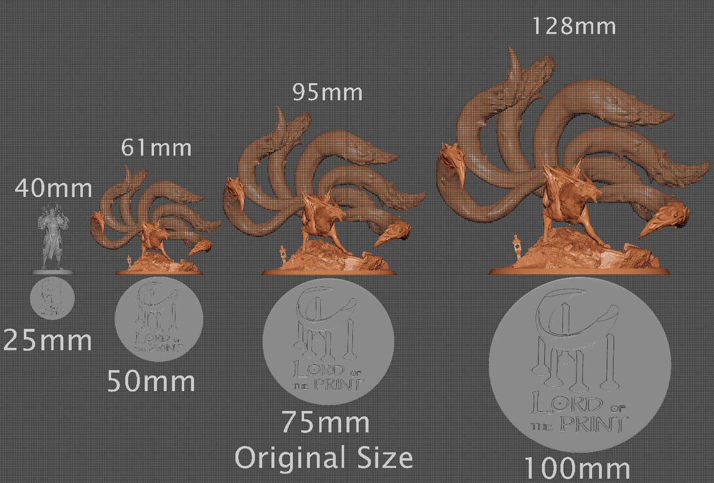 Kitsune Mother, Lord of the Print | Dungeons and Dragons | Pathfinder | Table Top RPG | 3D Printed Model