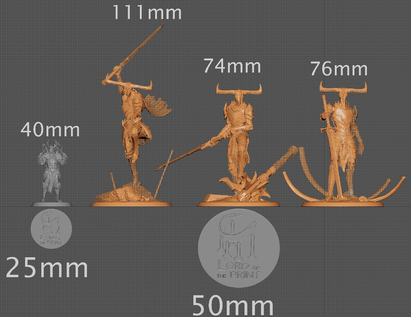 Pretorian Trio, Lord of the Print | Dungeons and Dragons | Pathfinder | Table Top RPG | 3D Printed Model