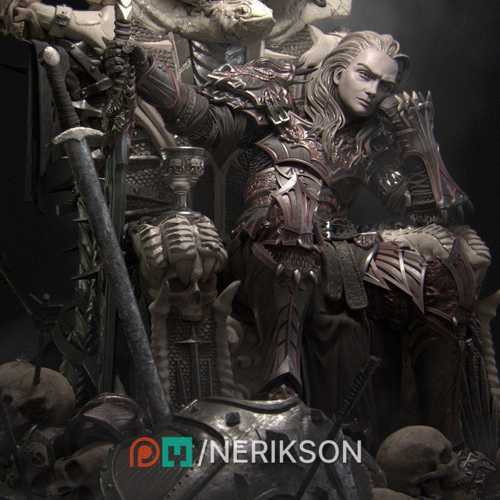 Revving the Dragon Knight Seated | Aussie 3D Printed Miniatures and Terrain