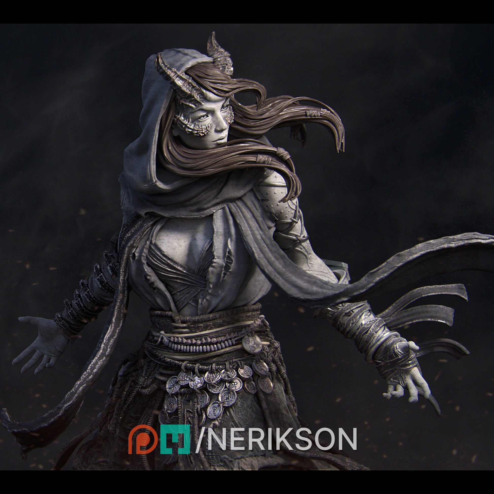 Rowenna the Wild Mage | Aussie 3D Printed Miniatures and Terrain