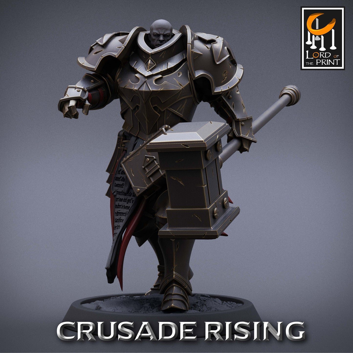 Hammer Crusaders, Lord of the Print | Dungeons and Dragons | Pathfinder | Table Top RPG | 3D Printed Model