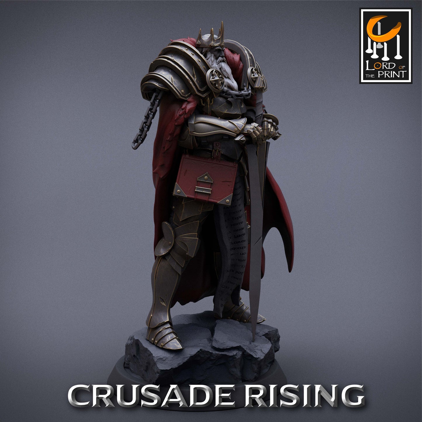 The Crusader King, Lord of the Print | Dungeons and Dragons | Pathfinder | Table Top RPG | 3D Printed Model