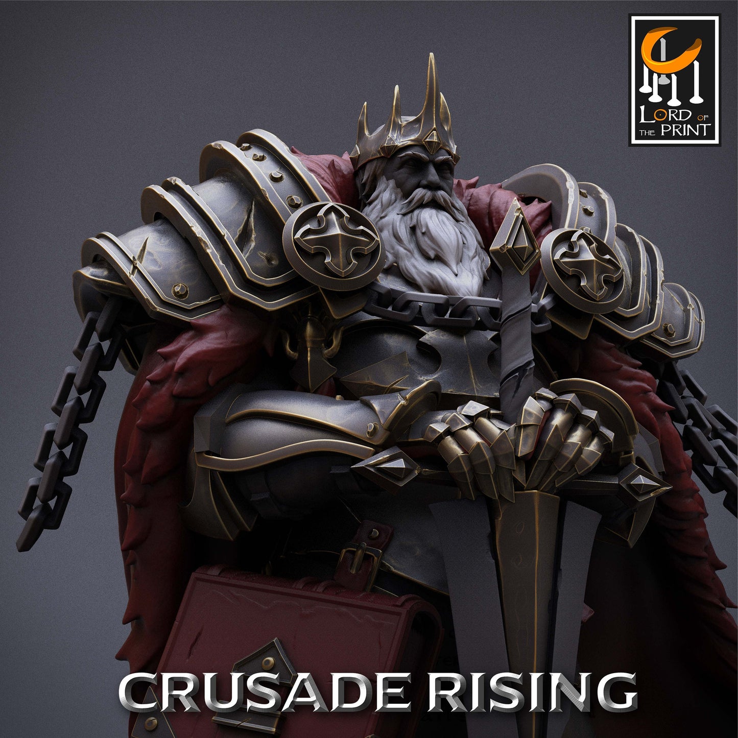 The Crusader King, Lord of the Print | Dungeons and Dragons | Pathfinder | Table Top RPG | 3D Printed Model