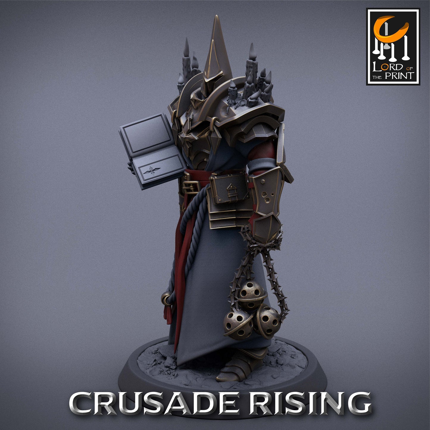 The Crusader Head Priest, Lord of the Print | Dungeons and Dragons | Pathfinder | Table Top RPG | 3D Printed Model