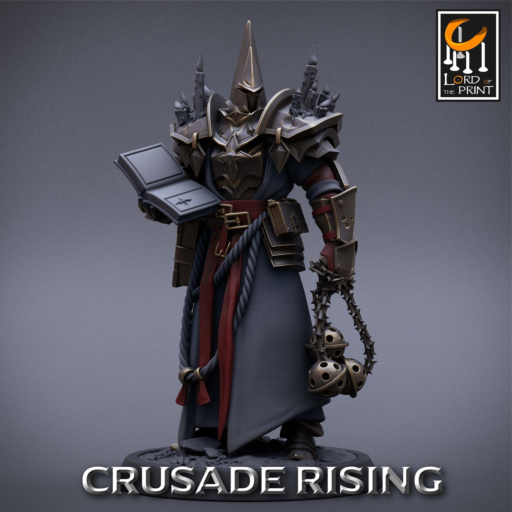 The Crusader Head Priest, Lord of the Print | Dungeons and Dragons | Pathfinder | Table Top RPG | 3D Printed Model