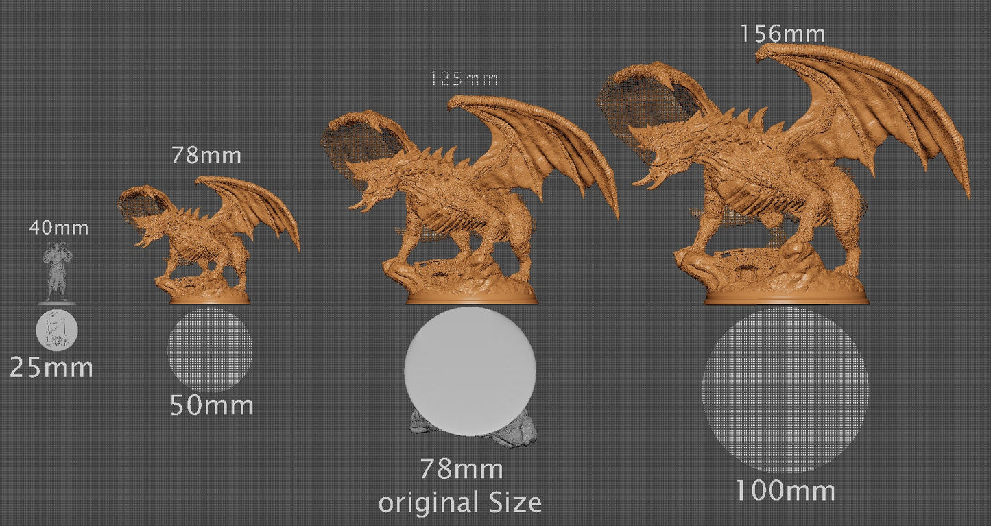 Kaiju Dragon, Evox Art | Dungeons and Dragons | Pathfinder | Table Top RPG | 3D Printed Model