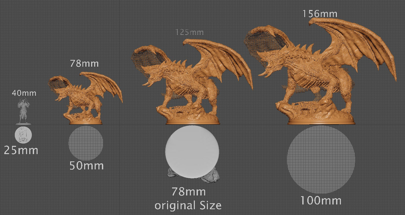 Kaiju Dragon, Evox Art | Dungeons and Dragons | Pathfinder | Table Top RPG | 3D Printed Model