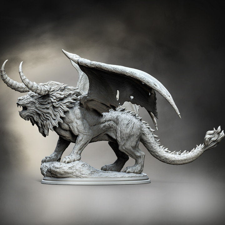 Manticore, Evox Art | Dungeons and Dragons | Pathfinder | Table Top RPG | 3D Printed Model