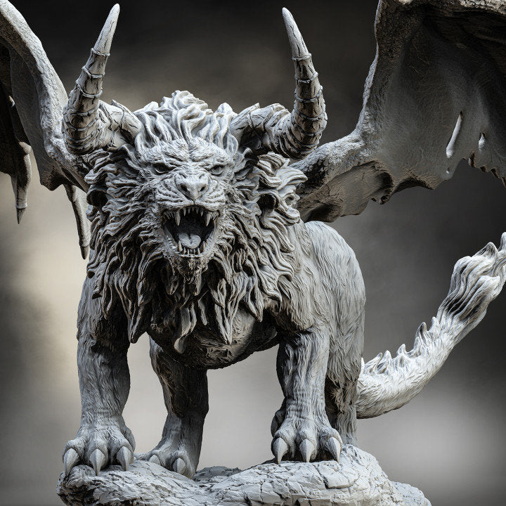 Manticore, Evox Art | Dungeons and Dragons | Pathfinder | Table Top RPG | 3D Printed Model