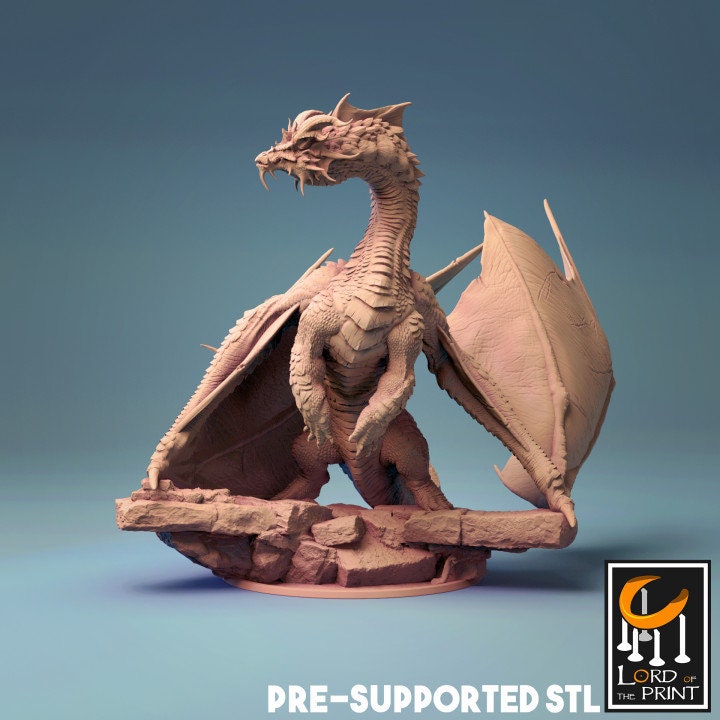 Elder Brine Dragon, Lord of the Print | Dungeons and Dragons | Pathfinder | Table Top RPG | 3D Printed Model