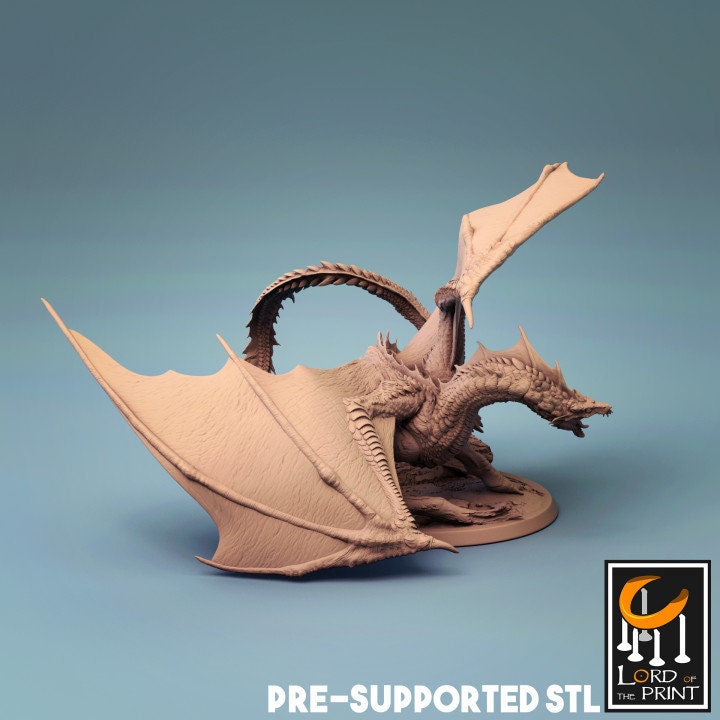 Young Brine Dragon | Aussie 3D Printed Miniatures and Terrain