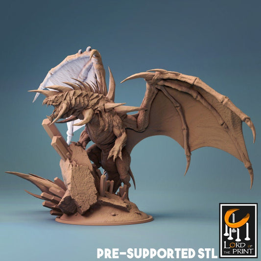 Elder Crystal Dragon, Lord of the Print | Dungeons and Dragons | Pathfinder | Table Top RPG | 3D Printed Model