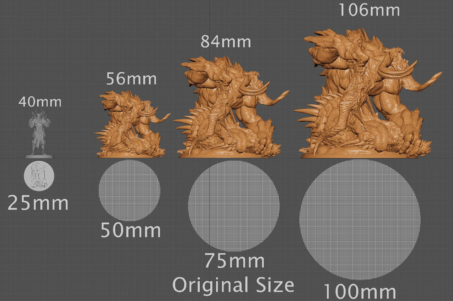 Frost Behemoth, Lord of the Print | Dungeons and Dragons | Pathfinder | Table Top RPG | 3D Printed Model