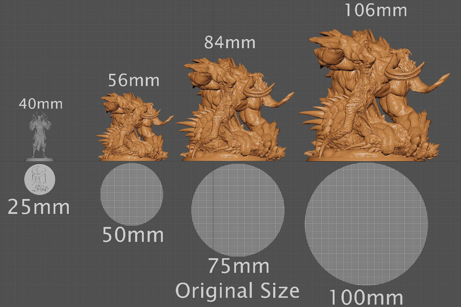 Frost Behemoth, Lord of the Print | Dungeons and Dragons | Pathfinder | Table Top RPG | 3D Printed Model