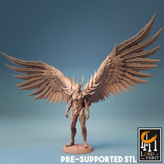 Belam, The Dark Angel, Lord of the Print | Dungeons and Dragons | Pathfinder | Table Top RPG | 3D Printed Model