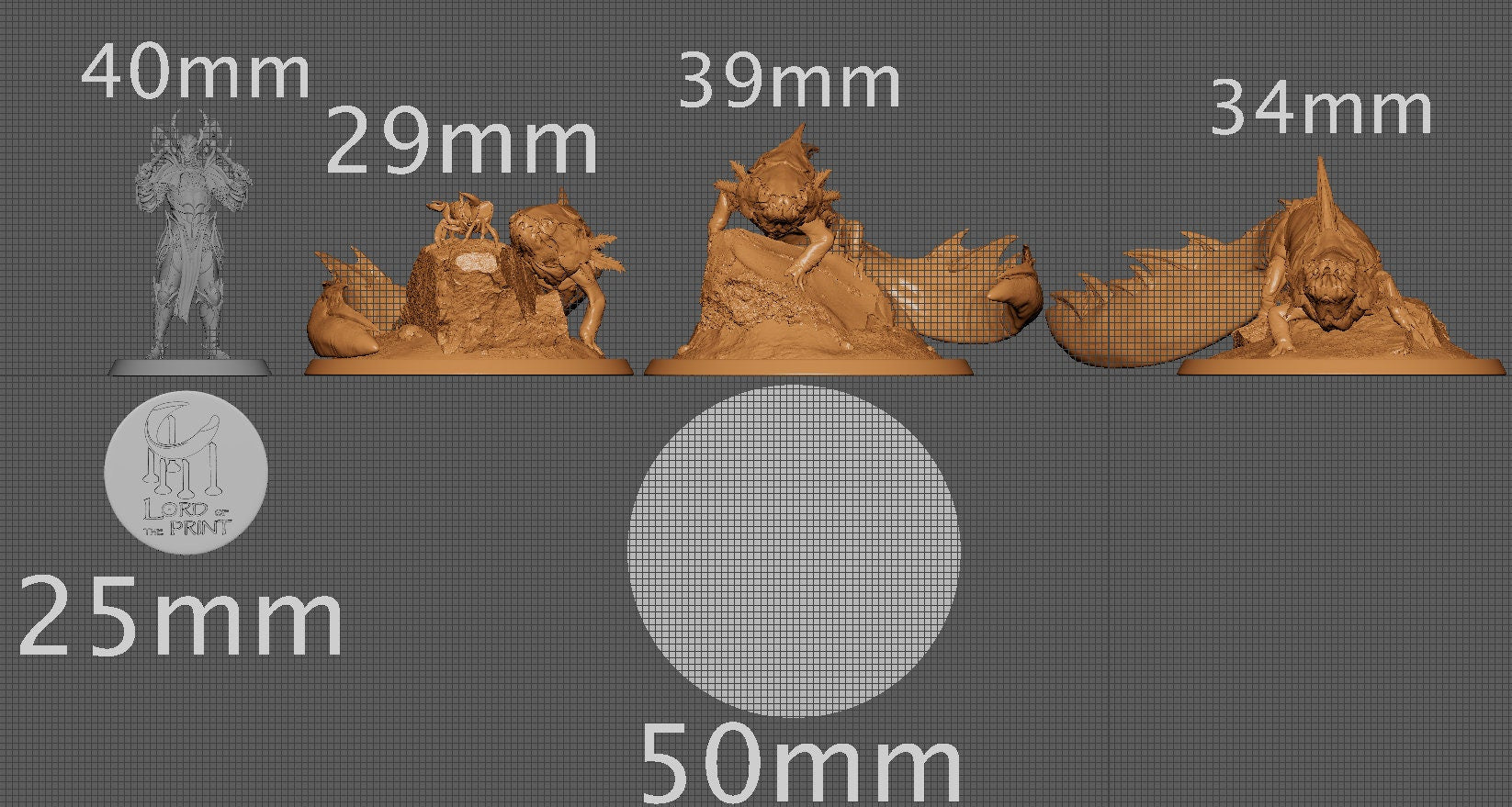 Placurdo, Axolotl, Lord of the Print | Dungeons and Dragons | Pathfinder | Table Top RPG | 3D Printed Model