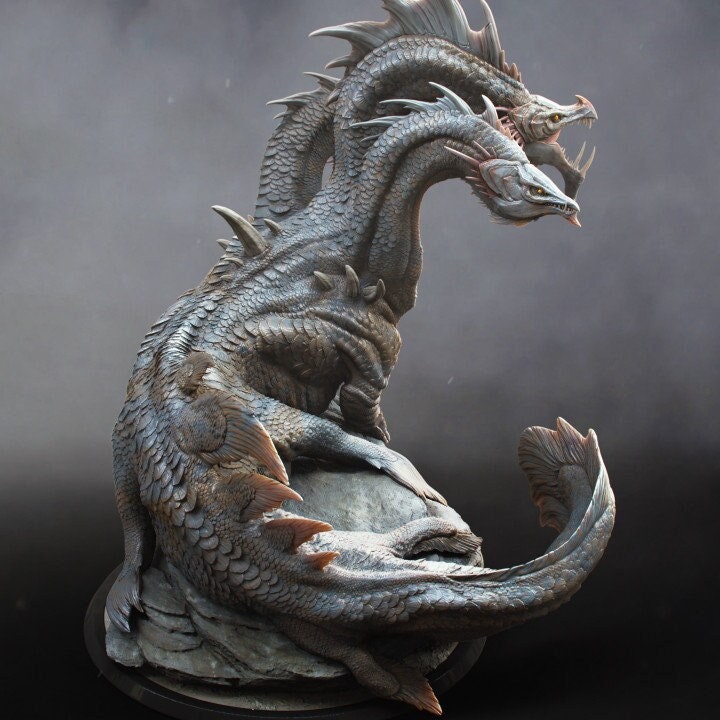 Eel Hydra, Lord of the Print | Dungeons and Dragons | Pathfinder | Table Top RPG | 3D Printed Model
