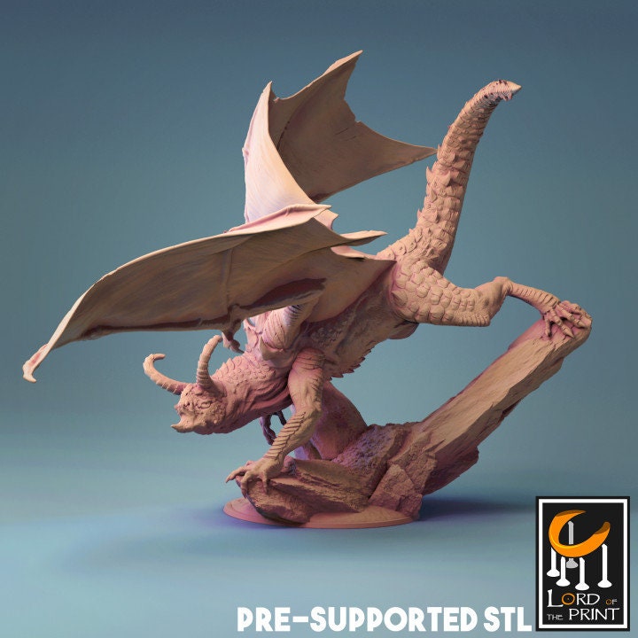Fafnir, Lord of the Print | Dungeons and Dragons | Pathfinder | Table Top RPG | 3D Printed Model
