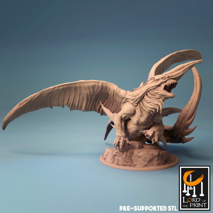 Pale Dragon, Lord of the Print | Dungeons and Dragons | Pathfinder | Table Top RPG | 3D Printed Model