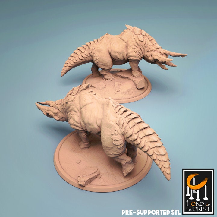 Helmeted Uron, Lord of the Print | Dungeons and Dragons | Pathfinder | Table Top RPG | 3D Printed Model