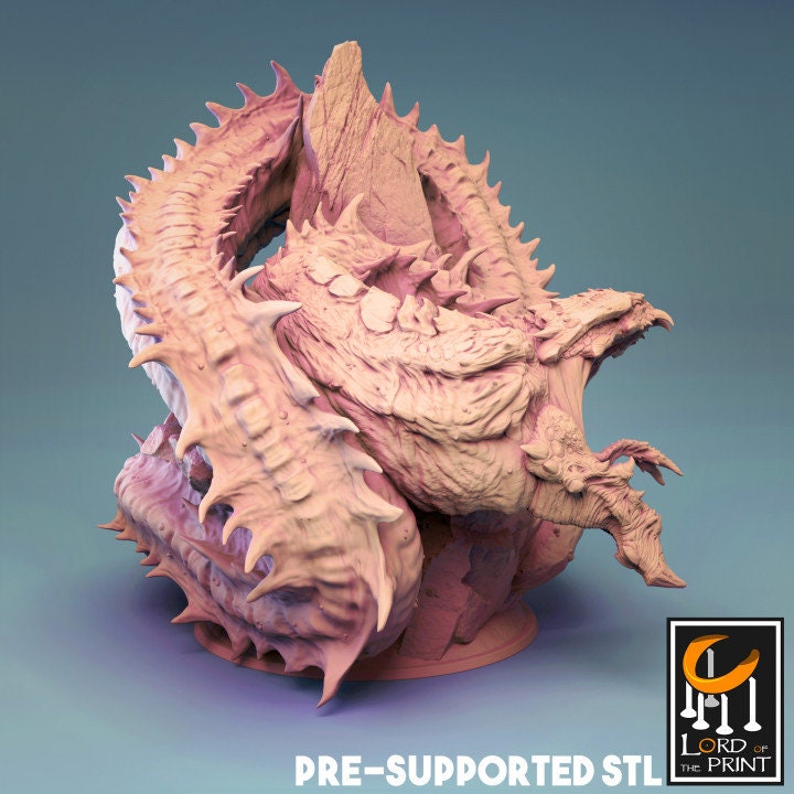 Jormungandr, Lord of the Print | Dungeons and Dragons | Pathfinder | Table Top RPG | 3D Printed Model