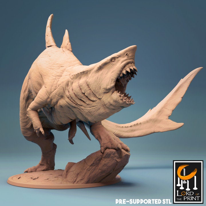 Karchar Tyrant, Shark rex | Aussie 3D Printed Miniatures and Terrain