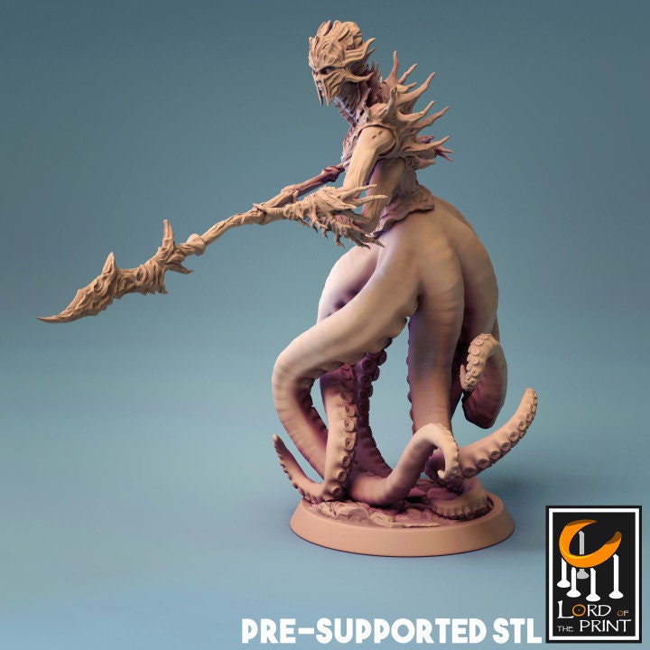 Sea Guardian, Triton, Lord of the Print | Dungeons and Dragons | Pathfinder | Table Top RPG | 3D Printed Model