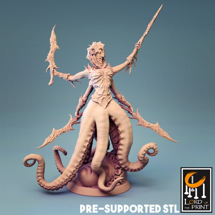 Sea Guardian, Triton, Lord of the Print | Dungeons and Dragons | Pathfinder | Table Top RPG | 3D Printed Model