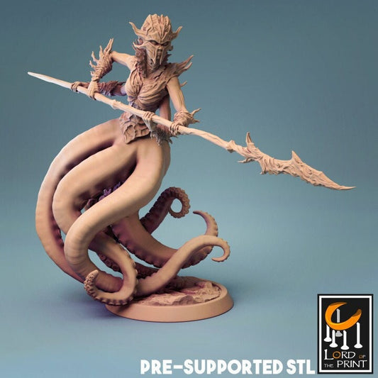 Sea Guardian, Triton, Lord of the Print | Dungeons and Dragons | Pathfinder | Table Top RPG | 3D Printed Model
