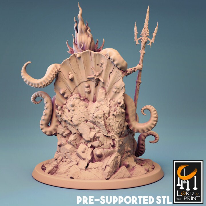Sea Queen, Lord of the Print | Dungeons and Dragons | Pathfinder | Table Top RPG | 3D Printed Model
