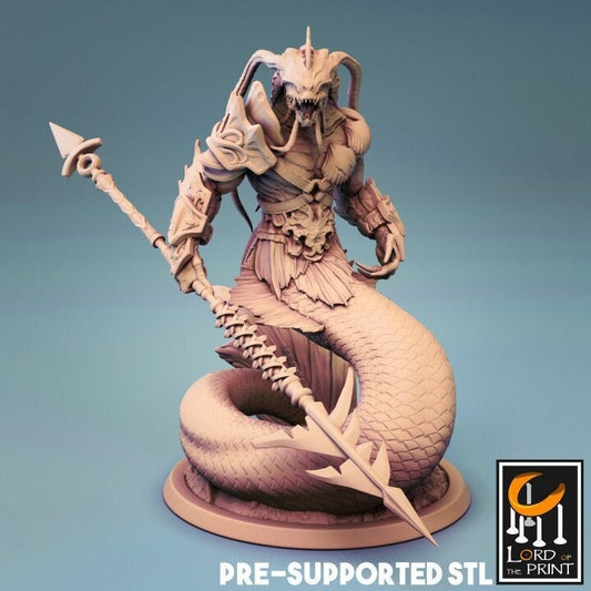 Triton, Lord of the Print | Dungeons and Dragons | Pathfinder | Table Top RPG | 3D Printed Model
