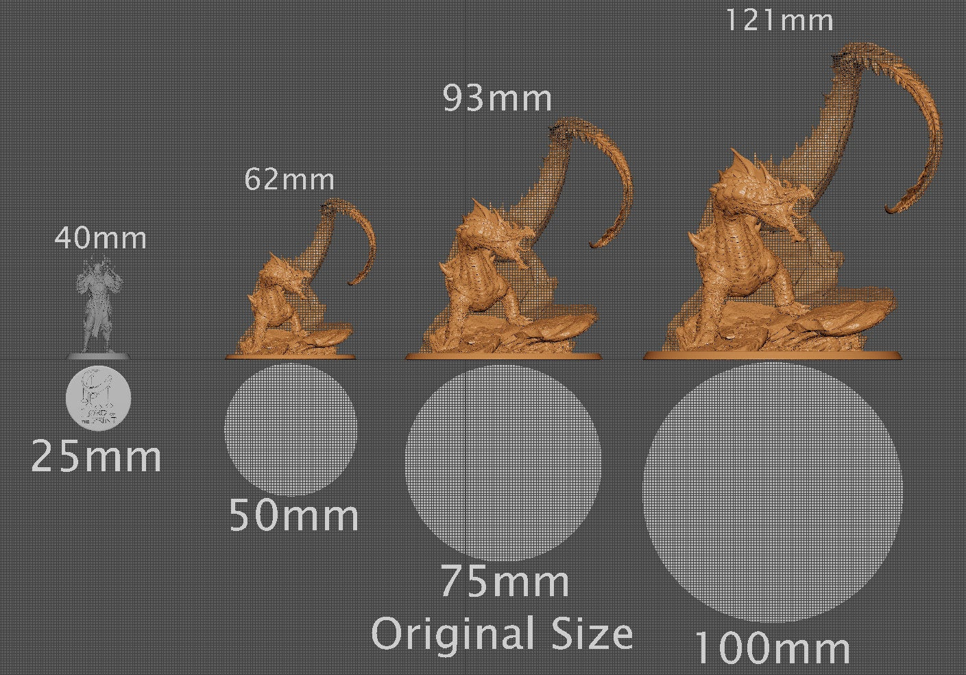 Mounted Brine Drake, Lord of the Print | Dungeons and Dragons | Pathfinder | Table Top RPG | 3D Printed Model