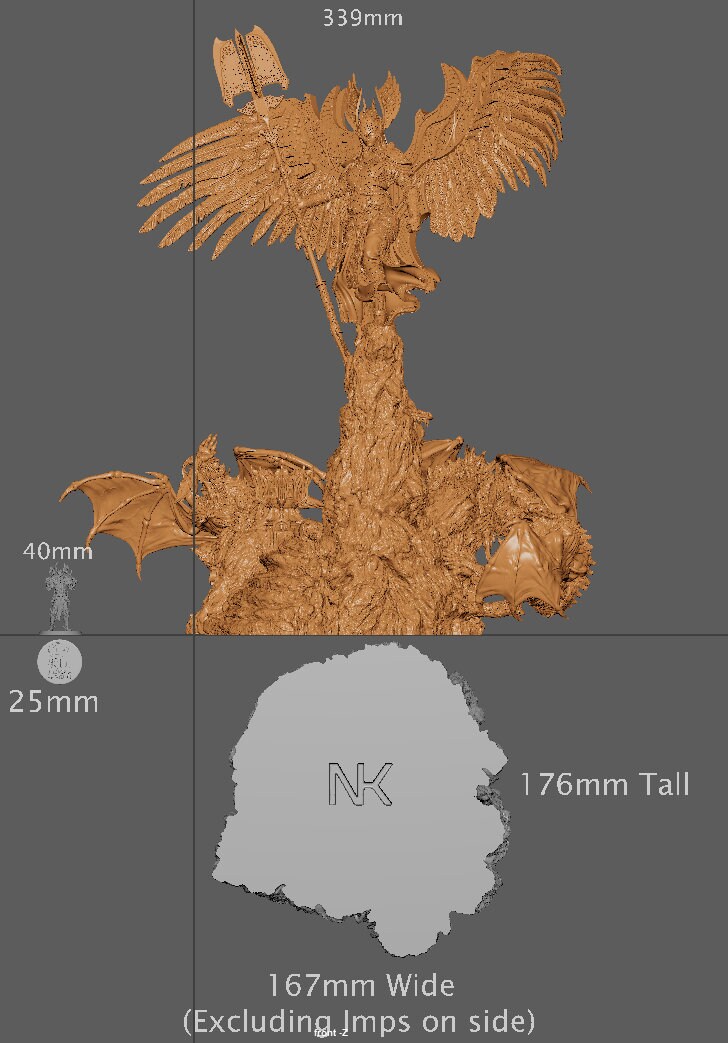 Revna Statue, Valkyrie, Ernest Nemirovsky| Dungeons and Dragons | Pathfinder | Table Top RPG | 3D Printed Model